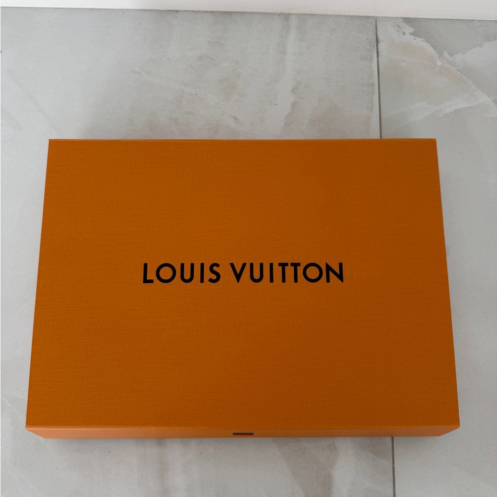 Louis Vuitton New “Button” Close Box w Tissue Ribbon Receipt Holder Shopping Bag - Picture 6 of 16